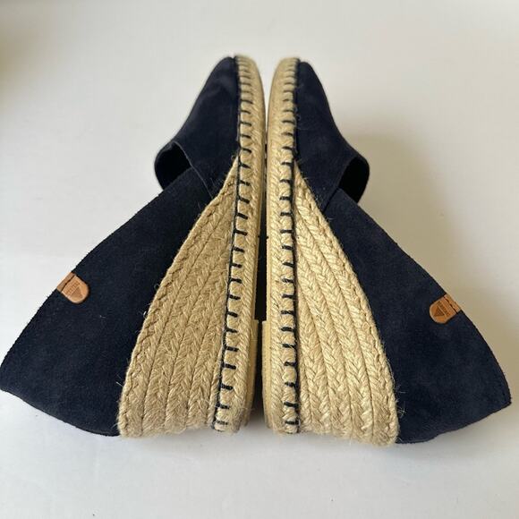 Verbenas Mamen Serraje Espadrilles size EU 39 Marine Blue Tan Wedges - Picture 9 of 13